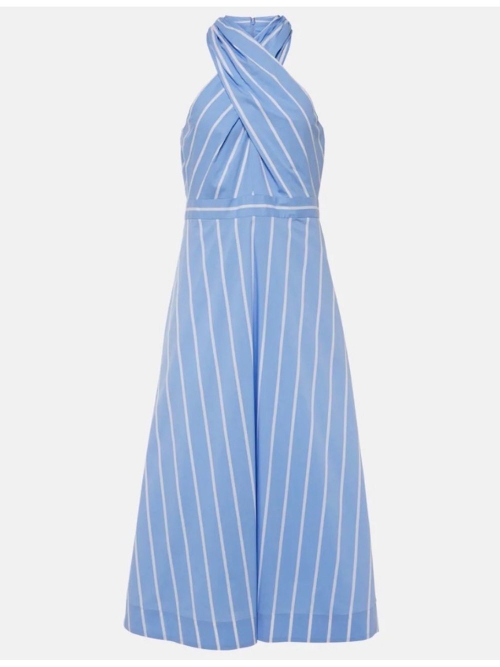Veronica Beard Baylee striped poplin midi dress